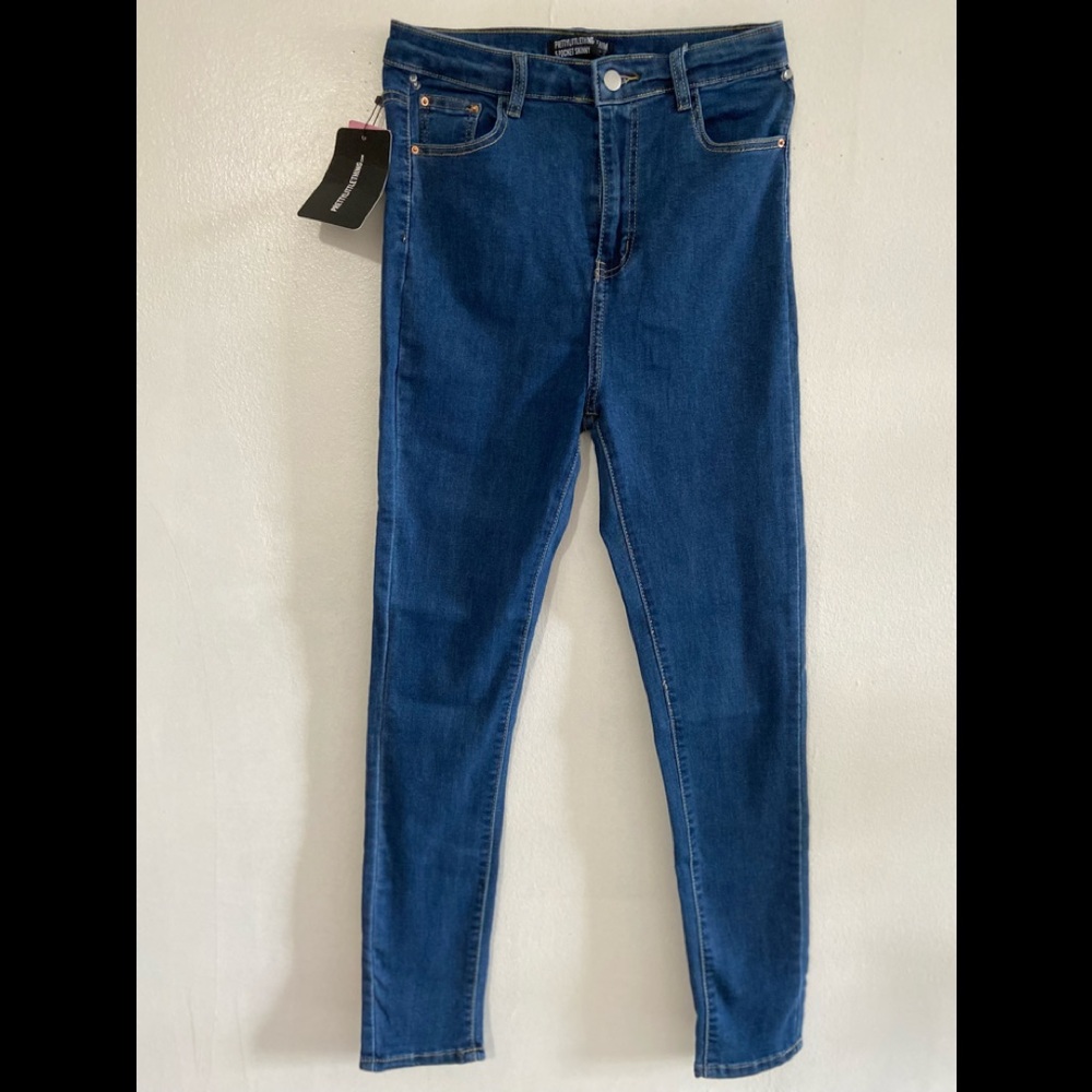 PrettyLittleThing DARK BLUE SKINNY JEANS